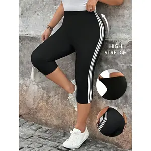 Women's 2D Printed Striped Compression Leggings, Elegant Directional Design, Easy-Strip Style, All-Seasons Casual Outdoor Base Layer Pants