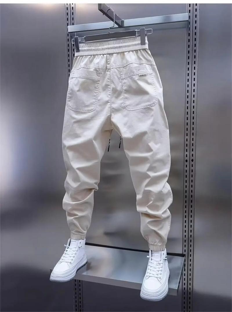 Men's Harem Pants Man Breathable Men's Clothing  New Casual Pants Man Straight Trousers, Casual Regular Fit Utility Jogger Bottoms, Men's Trousers for All Seasons, Pants for Men, Mens Pants, Pants for Men