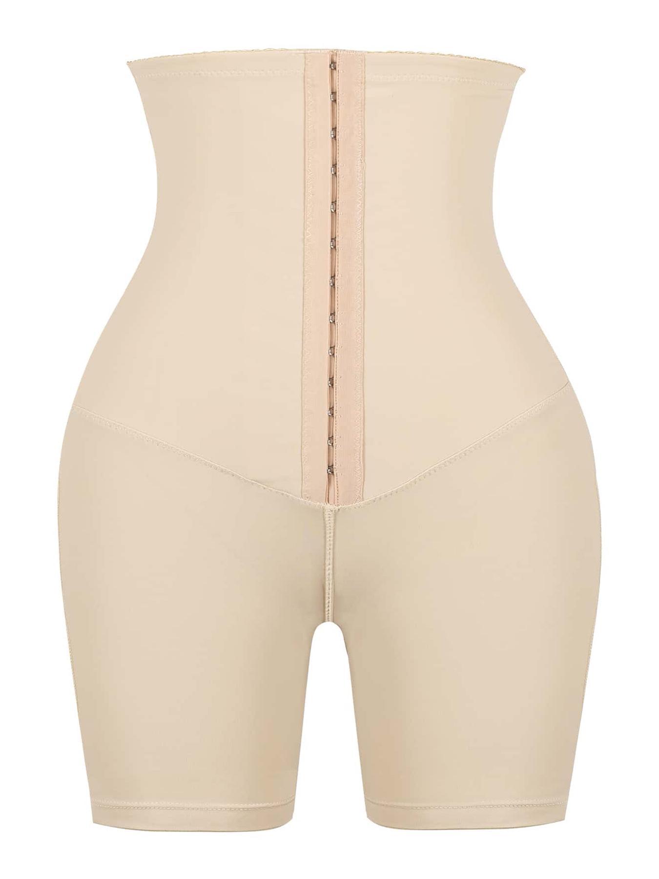 Women's Solid Adjustable Hook and Eye Closure Shapewear Shorts, Casual Breathable High Waist Shaper for Tummy Control, Women's Shapewear, Womenswear, Lady Clothing Women's Solid Adjustable Hook and Eye Closure Shapewear Shorts, Casual Breathable High Waist Shaper for Tummy Control, Women's Shapewear, Womenswear, Lady Clothing