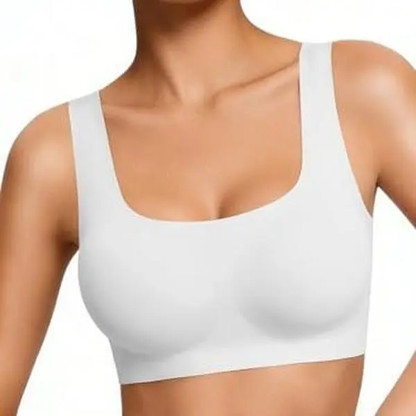 Women's Comfy Pullover Wireless Bra Seamless Bralettes No Underwire T Shirt Wirefree Wide Straps Sleep Everyday Bras Womenswear Basic