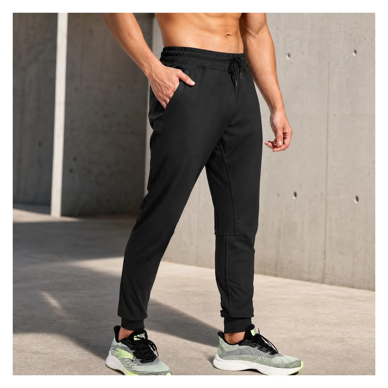 Men's Athletic Sweatpants with Zipper Pockets - Track Joggers for Soccer, Running & WorkoutGift