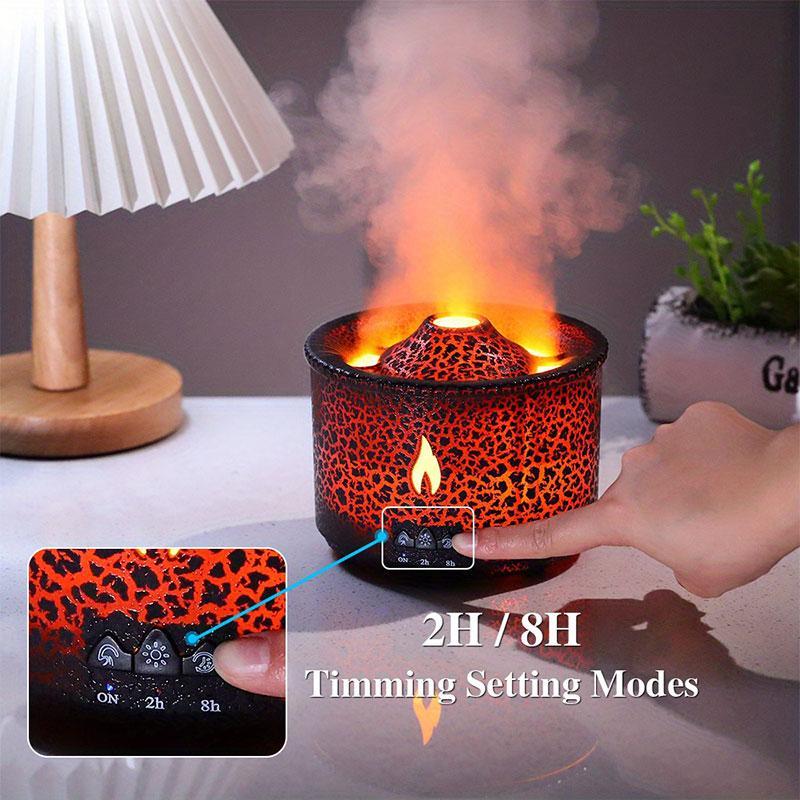 Volcano Diffuser Portable Aroma Diffuser, Smart Auto Shut Off, Timer Night Light Humidifier, Flame Mushroom Diffuser Remote Control, Aroma Diffuser Humidifiers