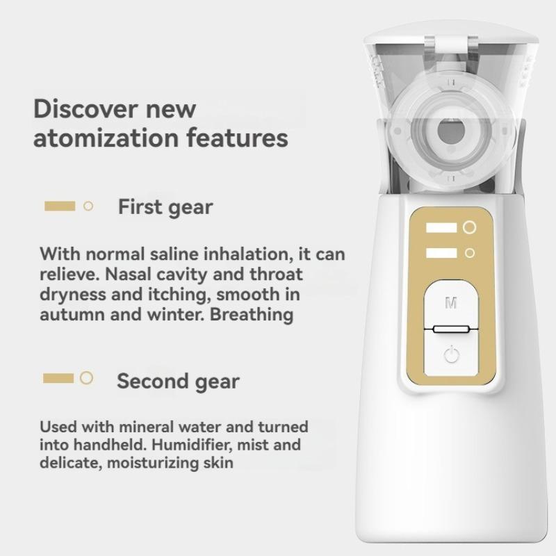 Portable Handheld Ultrasonic Mist Maker, 1 Box USB Rechargeable Nebulizers with Accessories, Personal Care Appliances for Home & Travel, Portable Nebulizer, Nebulizer Mask