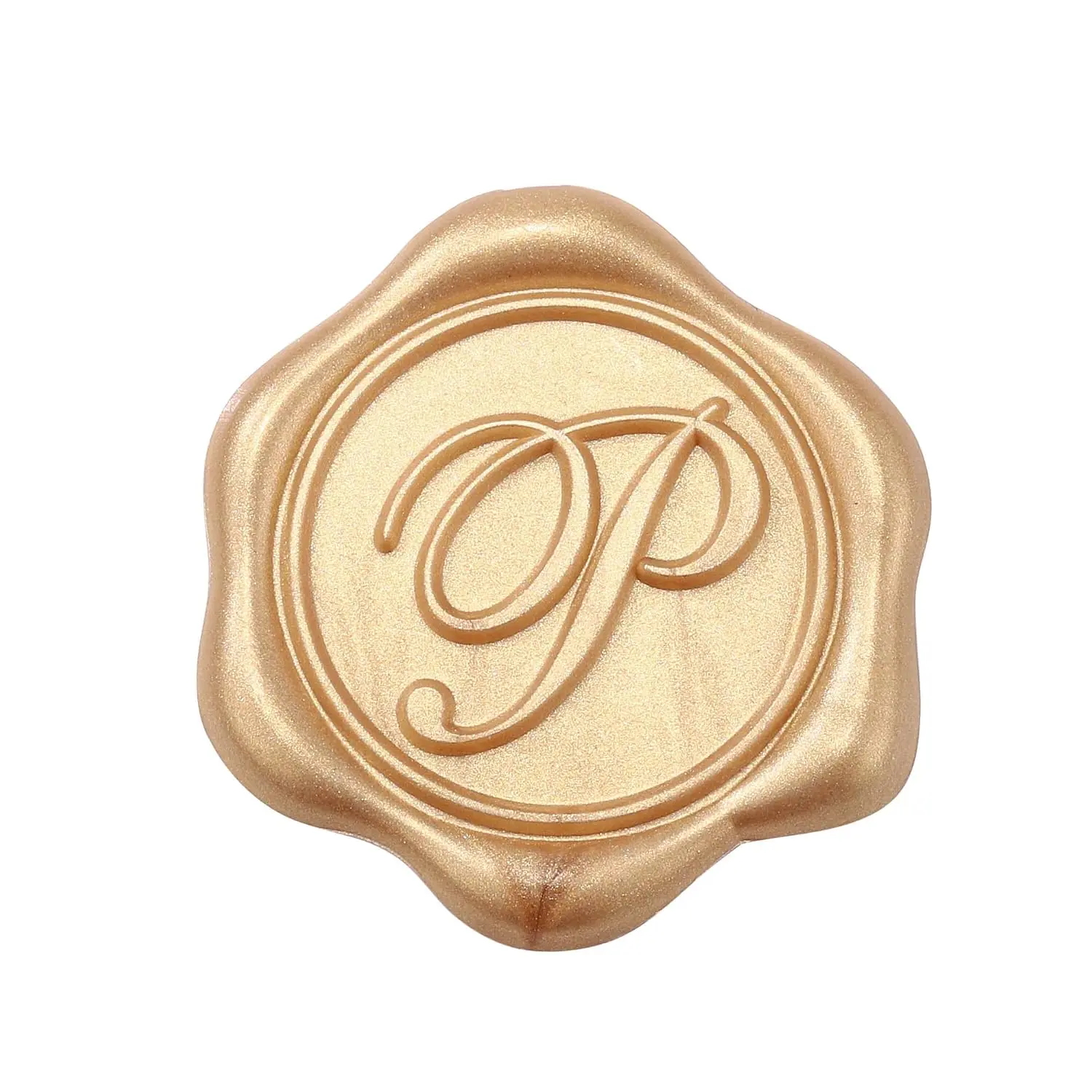 Letter Wax Seal Stickers, 50 count Light  Initial P Self- Adhesive Wax Stickers,  for Wedding Christmas Birthday Party  Wrapping