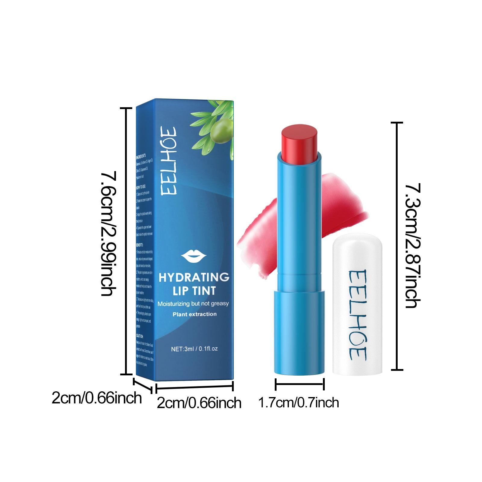 Hydrating Lip Tint, Beeswax Protects & Locks Moisture, Olive Oil + Rose Oil Nourish & Boost Radiance, Lightweight Non-Sticky Deep Hydration, Portable Pen Design for On-the-Go Lips