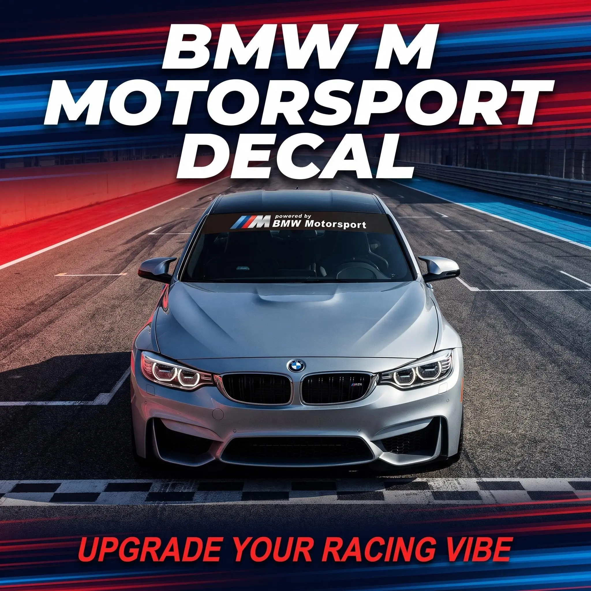 1 Pack Sport Style Front Windshield Banner Decal, strong residue-free adhesive, waterproof and UV-resistant to prevent fading, scratch-resistant surface, fits upper windshield edge of 3 Series, 5 Series, 7 Series, X3, X5, X7