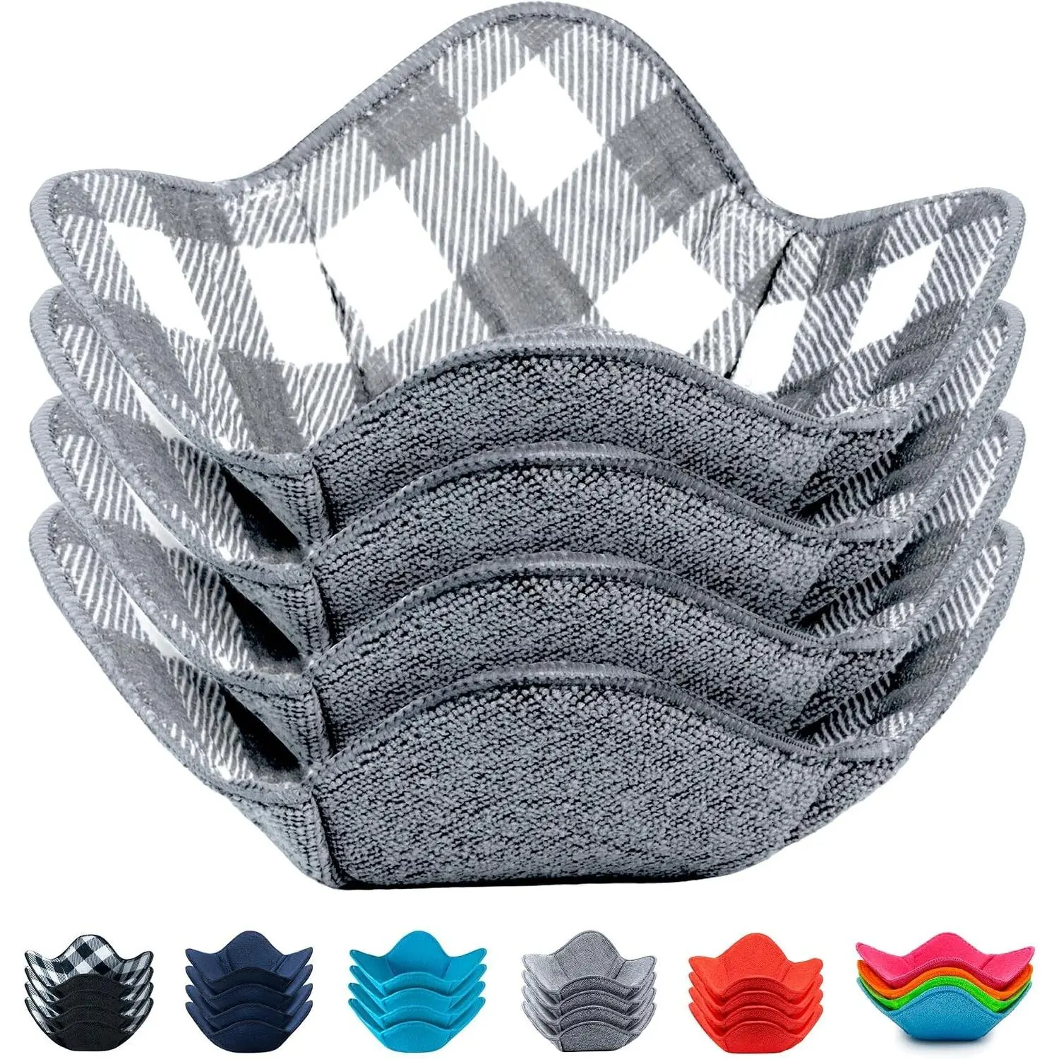 Microwave Bowl Cozy Holders for Hot Food Set of 4 Hot Pads for Bouillon Cups Multipurpose Heat Proof Plate Holder