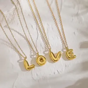 Women's Gold-Plated Brass Alphabet Letter Pendant Necklace, 26-Letter Initial Minimalist Personalized Lightweight Clavicle Chain, Bag Accessory Gift Idea