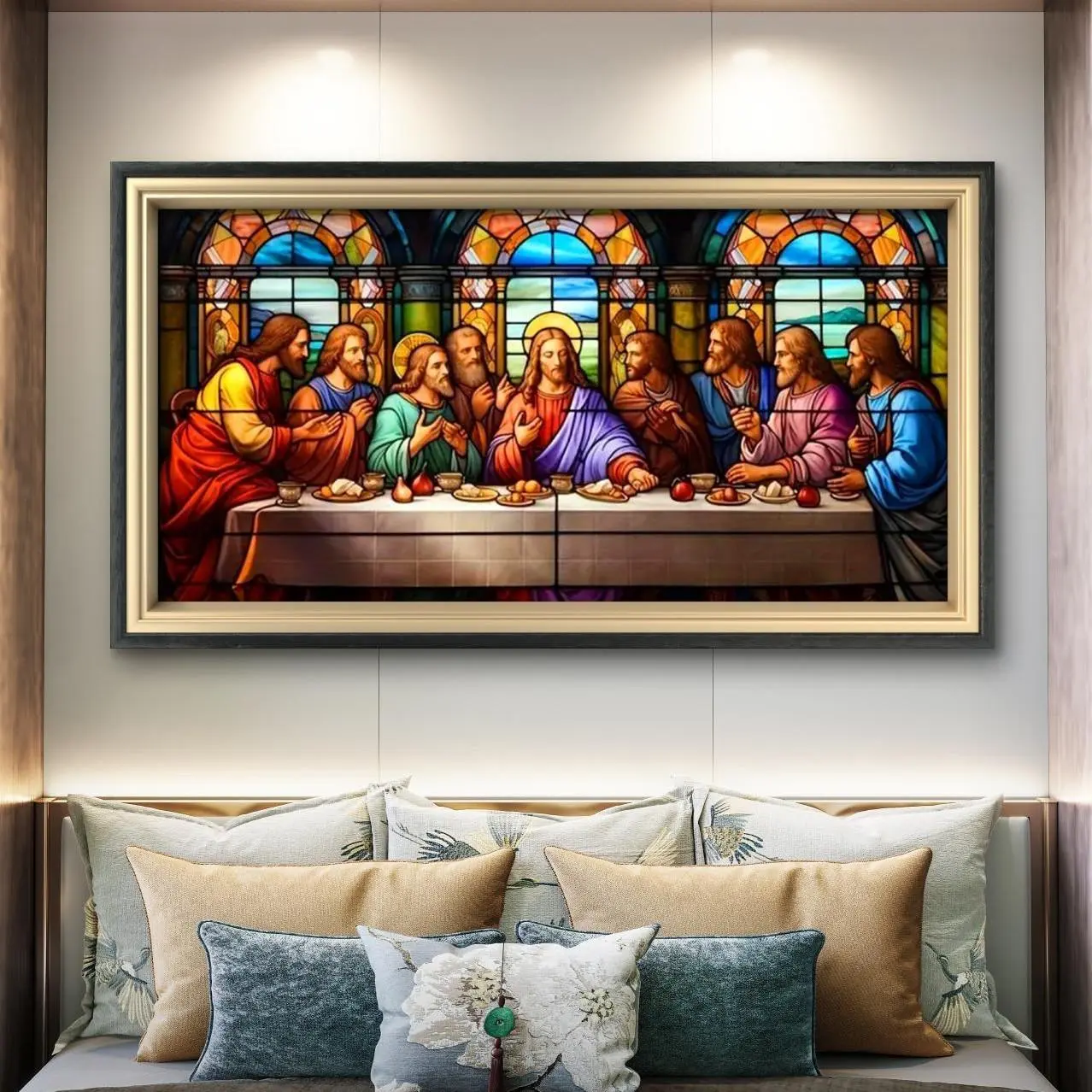The Last Supper Pattern DIY Acrylic Diamonds Arts Colorful Painting Kit without Frame, DIY 5D Diamond Arts Colorful Painting Kit, Wall Art Decor for Home