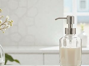 Soap Dispenser Pump Head Replacement Spare for Standard 28/400 (26 mm - 28mm / 1.02 in-1.10 in) Neck Size, Stainless Steel Brushed Finish