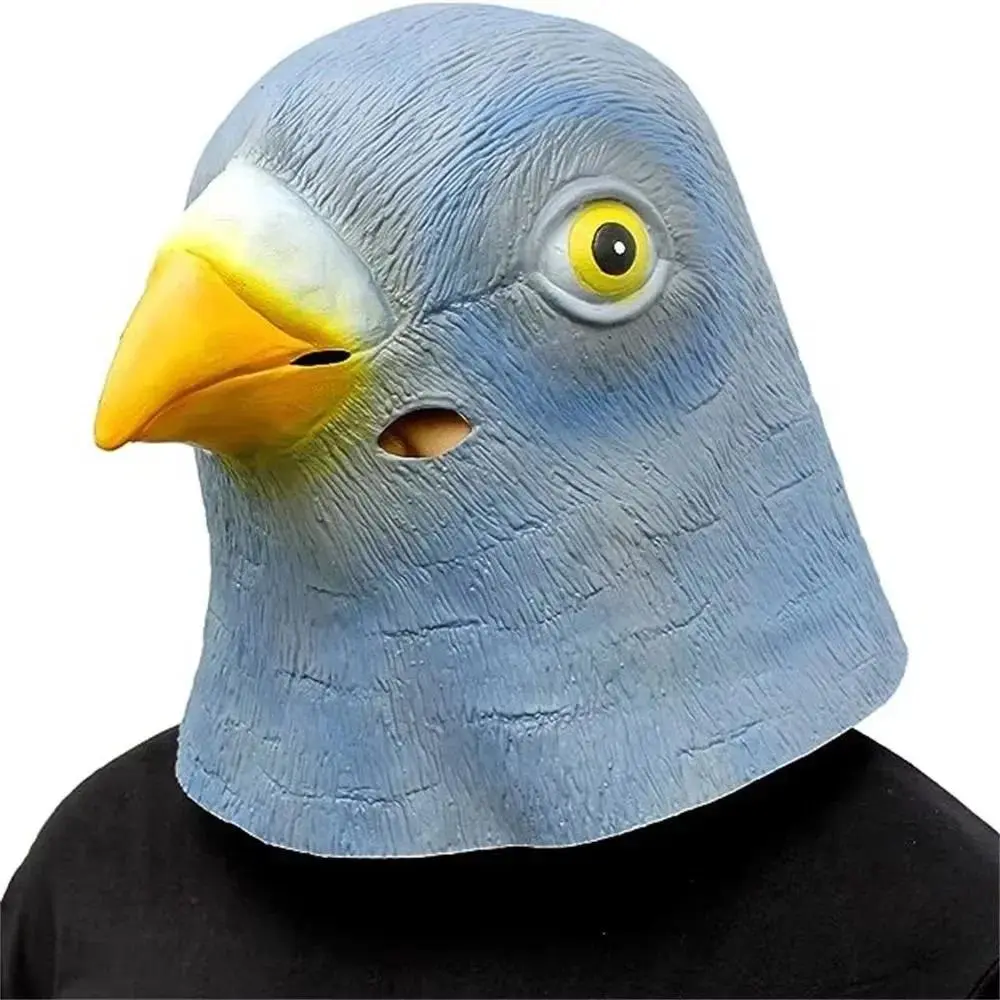 Pigeon Mask Funny Animal Cosplay Costume Latex Bird Head Mask Halloween Prank Prop Bar Club Rave Party Supplies Dove Mask