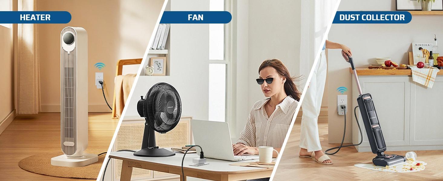 SQ-APT013 Remote Control Outlet Wireless Wall Mounted Light Switch, Electrical Plug in On Off Power Switch for Lamp, No Wiring,100 Feet RF Range, ETL Listed,Programmable