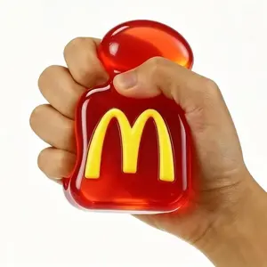 1pc Stress Relief Slow Rebound Soft Gel Cube, Sensory Squeeze Toy, Squishy Fidgets, Mcdonald's Relaxation Tool, Perfect for Unwinding and Calming Down