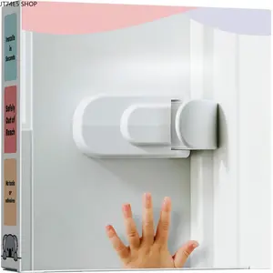 Childproof Safety Lock For Interior Doors, Punch-Free Baby Door Stopper Anti-Pinch Hand Lock, Household Toddler Door Limit Safety Catch