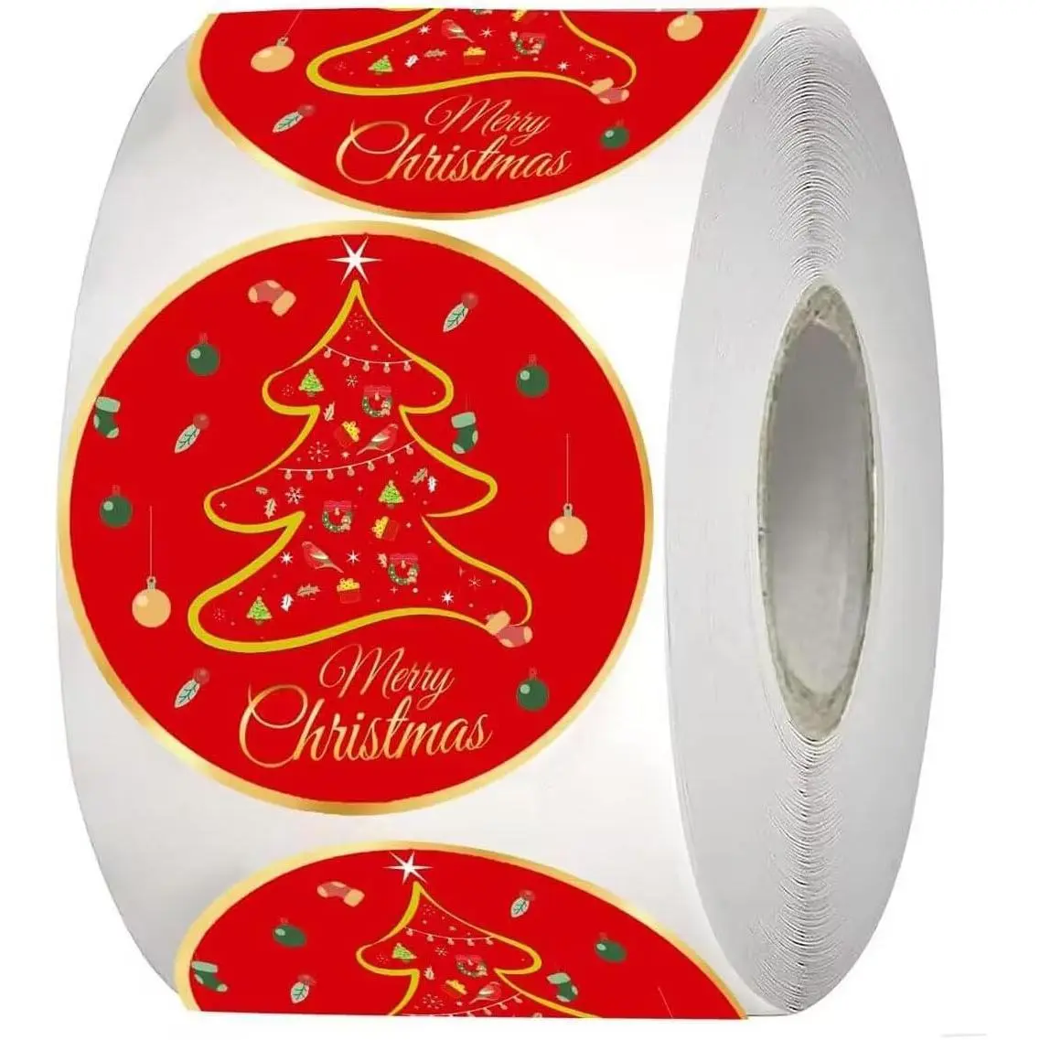 Merry Christmas Stickers Seals Labels,2 inch Round Christmas Labels for Holiday  Gifts, Bag,Cards,Envelopes,Boxes,Tags and Supplies(500pcs)