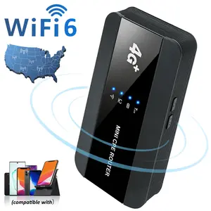 Pocket WiFi Hotspot, 4G Mobile Modem Supporting WiFi & Wired Dual Connection, 3000mAh Long Working Battery, High Safety Network Encryption, Easy Connection for Camping, Office Work & Overseas Journeys