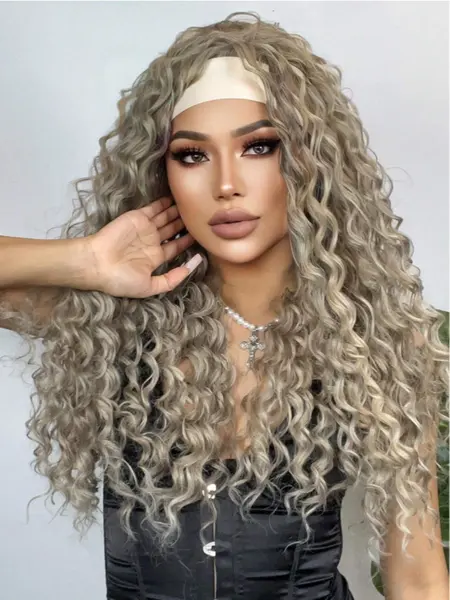 Lc071-1 Long Curly Wig for All Seasons, High-Quality Other  display picture 1