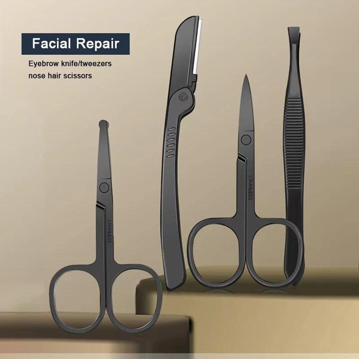 24Pcs Stainless Steel Nail Clipper Set with Storage Case,Stainless Steel Nail Clipper Kit,Professional Manicure & Pedicure Tool Set,Nail Cutter Kit Wallet,Nail Care Tool for Home & Travel, Body Care Products, Nail Supplies,Chrismas Gift New Year Gift