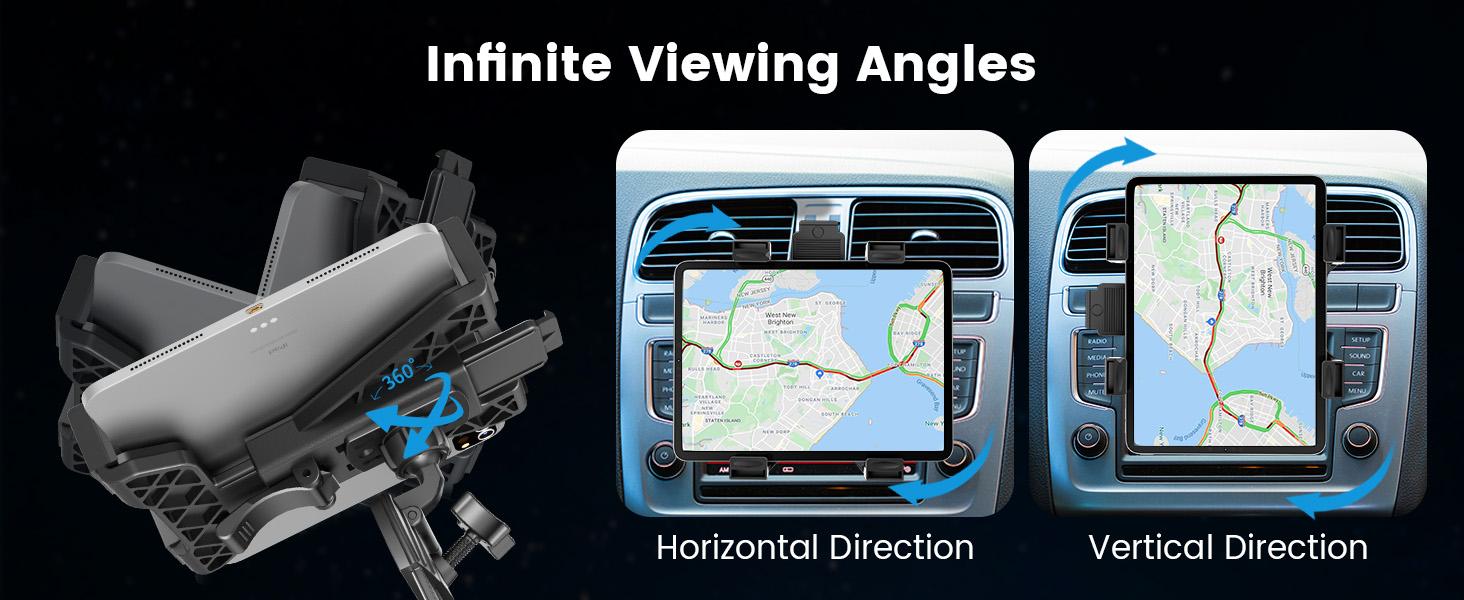 OHLPRO CD slot tablet holder for cars, universal 7-inch iPad car mount, adjustable CD player tablet holder for iPad mini, Air, Pro 11, Galaxy Tab, ideal for navigation and entertainment