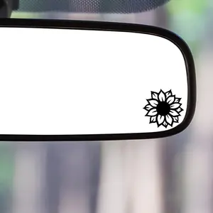 2PCS/SET Sunflower Car Sticker, Car Decals, Car Decoration, Rearview mirror sticker, fits car door, fresh decor, adds vitality highlights, fits family cars, easy to stick, striking in daily outings/commute, a decor for fresh style seekers