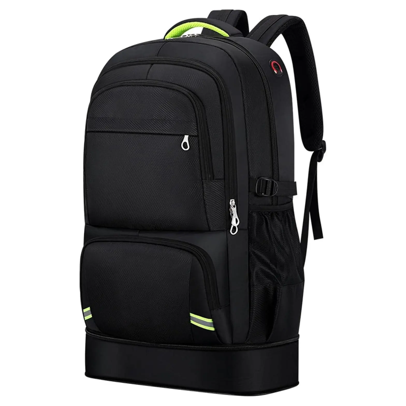 65L Waterproof Expandable Hiking Backpack for Men, Carry-On Travel Backpack Daypack, Large Rucksack for Camping Outdoor Sports Trekking, BlackGift