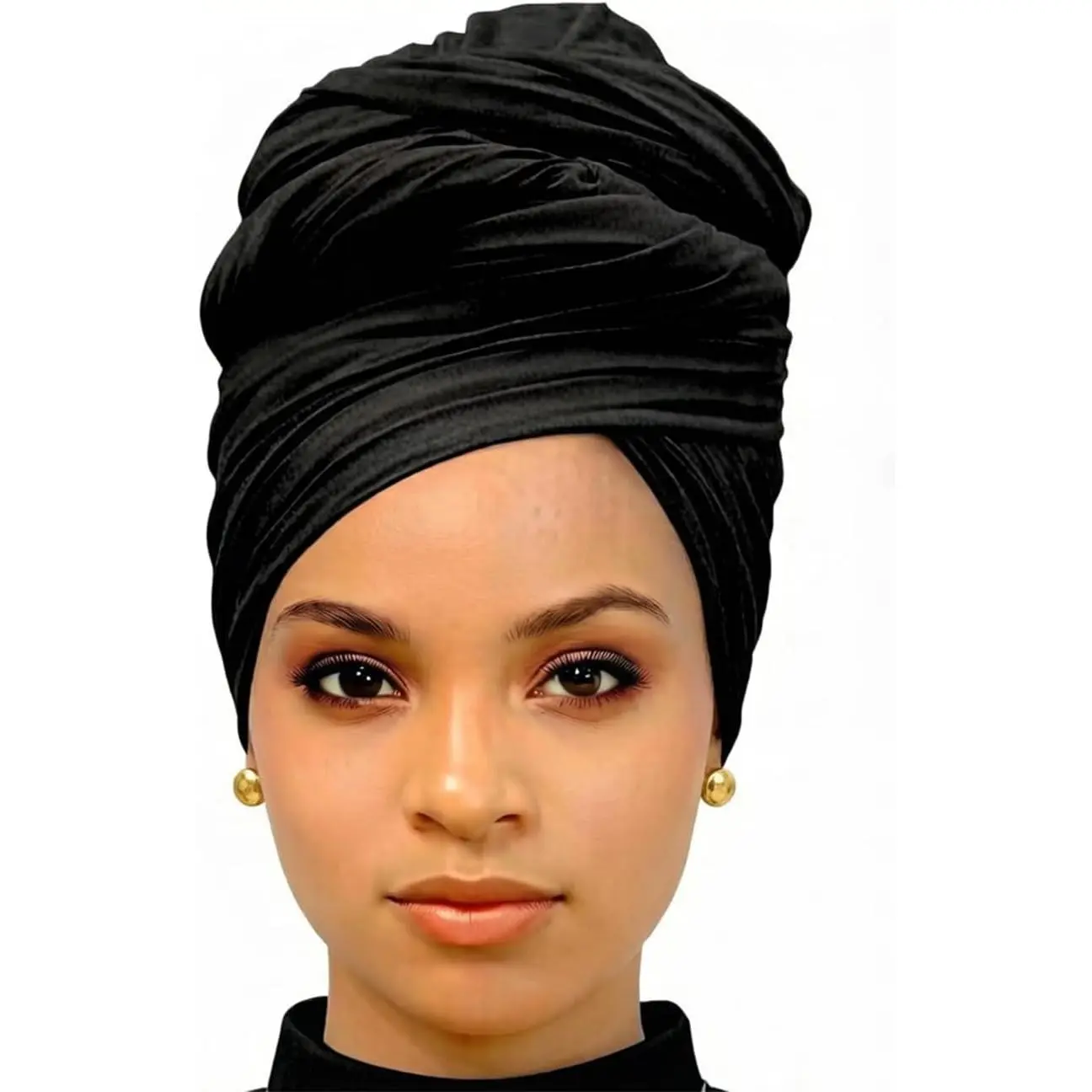 Harewom Turban Head Wrap for Black Women, Stretch Long Jersey Head Scarf, Ideal for Anniversary, Valentine's Day, Mother's Day, Ceremony, Casual