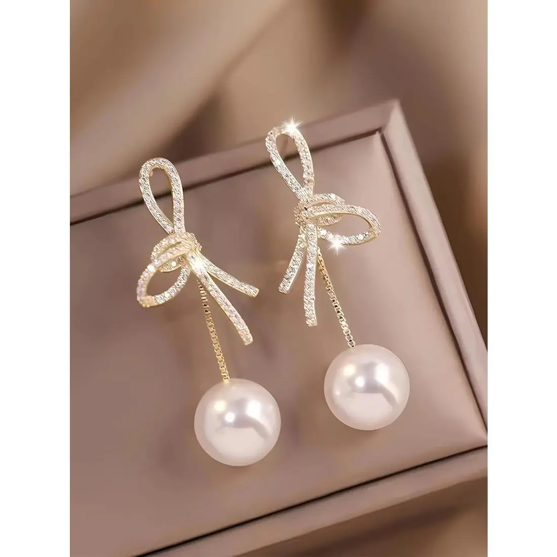 Women's Stainless Steel Bowknot Dangle Earrings - Trending Fashion Accessories, Exquisite All-Match Jewelry for Happy Birthday Gifts, High-Quality Fashion Add-Ons
