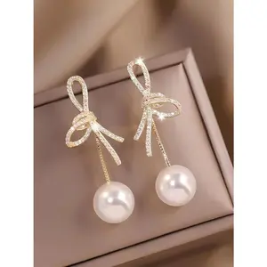 Bowknot Design  Earrings, Fashionable Jewelry for Women, Trendy All-match & Exquisite Jewelry for Birthday Gift, High Quality Earrings, Fashionable Jewelry Accessories