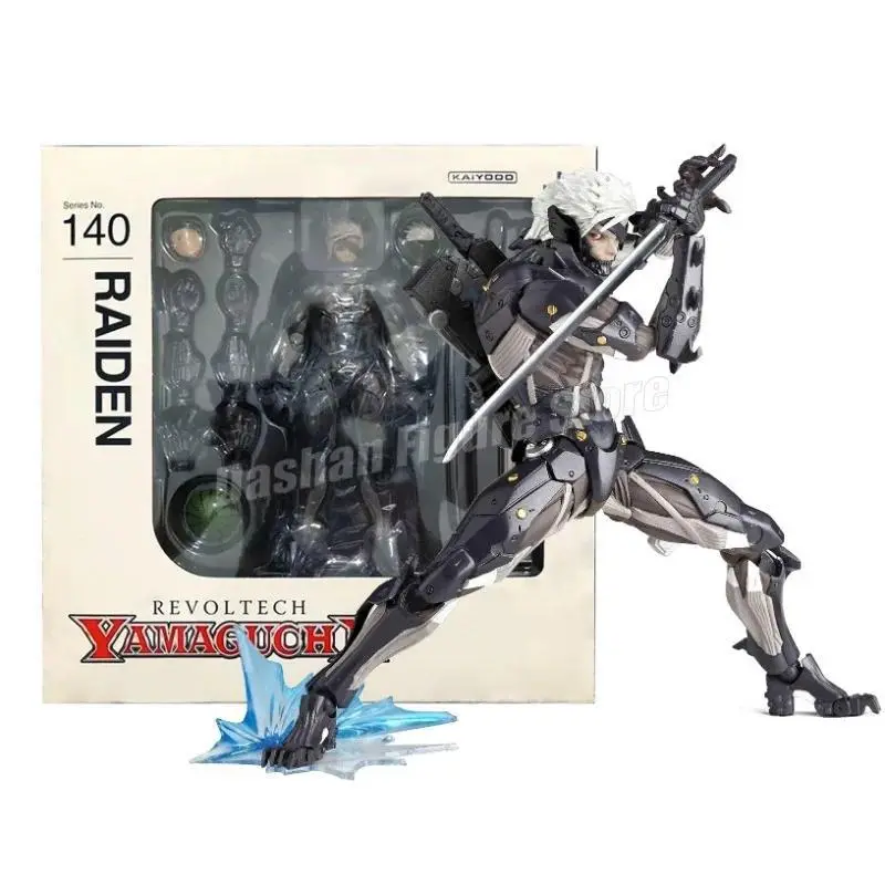 Kaiyodo Revoltech Metal Gear Rising: Revengeance 15cm PVC Movable Action Figure - Raiden (Solid Snake Jack), Replaceable Accessories for Action Figure Collectors