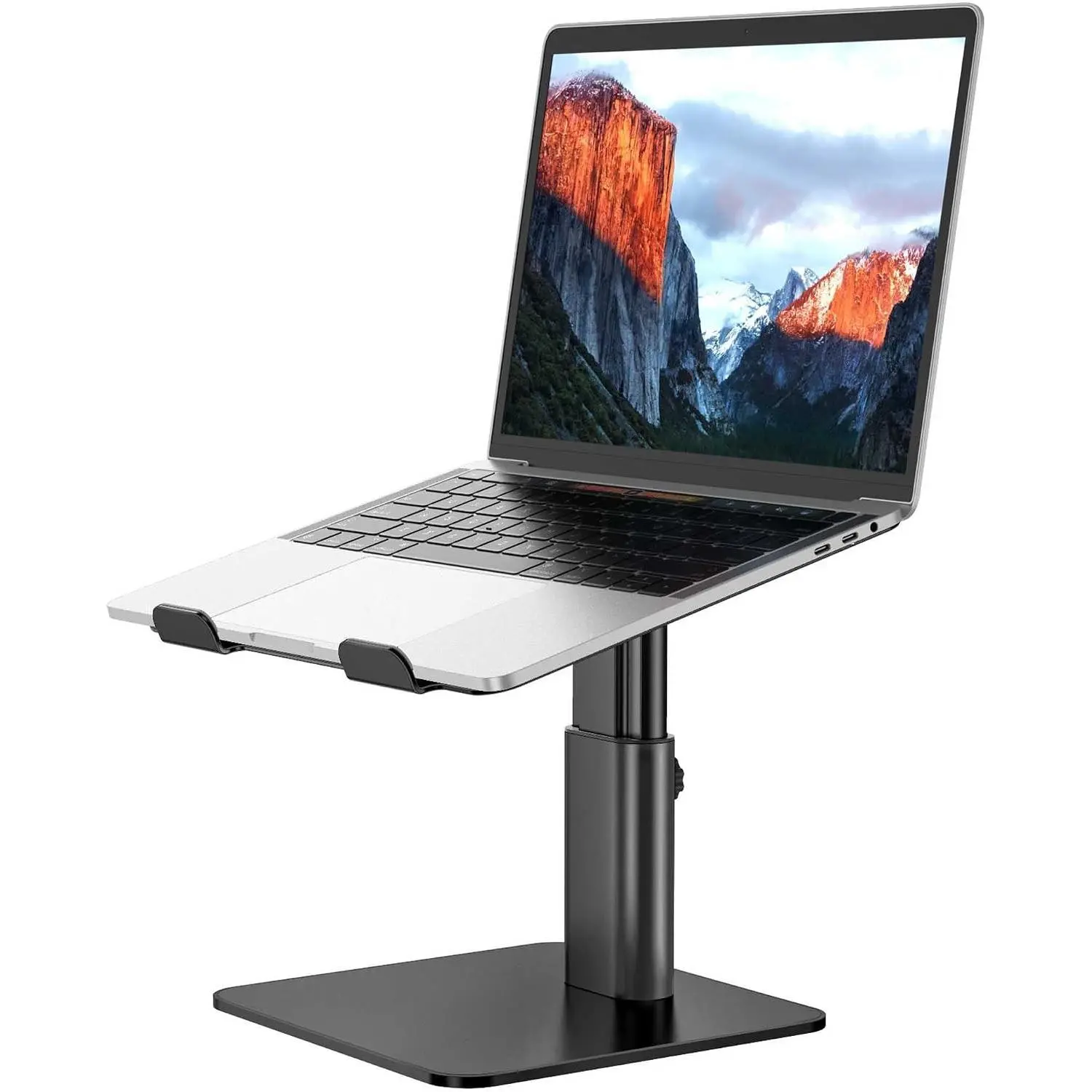 Ergonomic Adjustable Laptop Stand, Notebook Riser, Computer Holder, Laptop Mount Compatible with 10-15.6" Laptops, Black