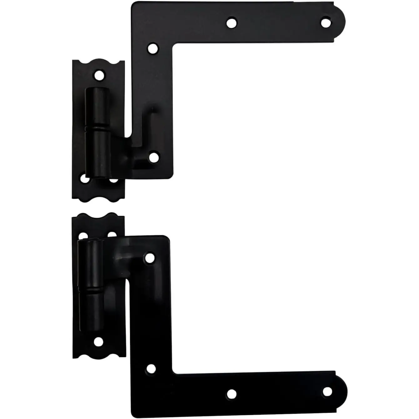 1-1/16" Power Coated Black Steel Blind Shutter Hinge, 2 Pack (1 Pair) Suitable for Wood Frame & Brick, Made in Taiwan