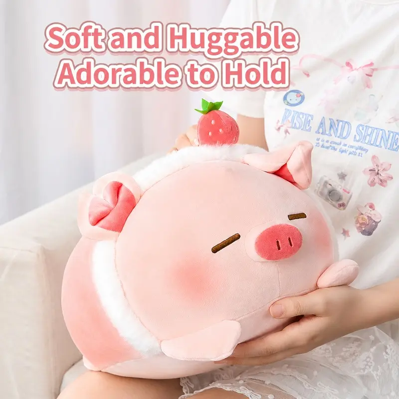 Cute Lying Angel Wing Pig Plush Toy Cuddly Pillow Birthday Gift for Her