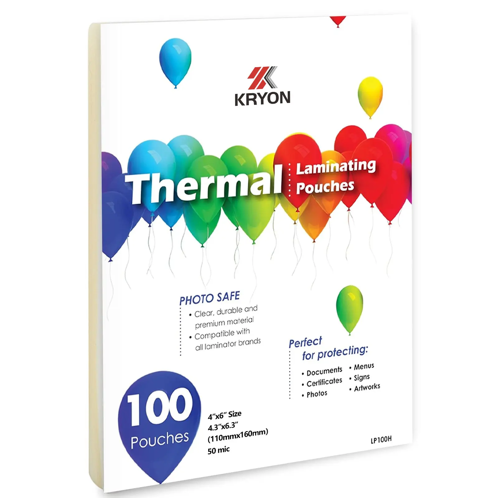 100 Pack 4.3x6.3 in Thermal Laminating Pouches, 50mic Clear Gloss Laminator Film Sheets, Hot Lamination Plastic Sleeves for Pictures Crafts Certificates