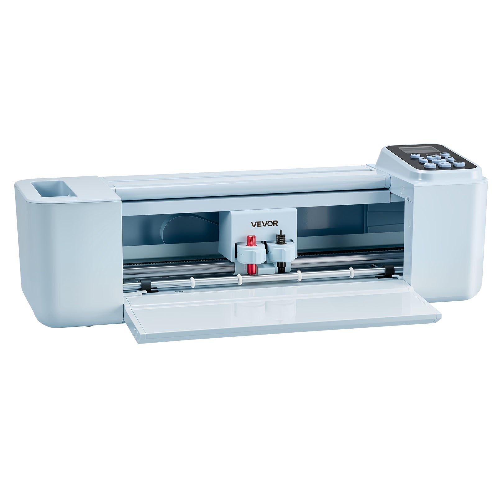 【FathersDayGift】 VEVOR Vinyl Cutting Machine, 12 in, Button and Screen Controlled Vinyl Cutter with Materials and Tool Kit, 5000+ Built-in Design Resources, Compatible with Mac, Windows, Android and iOS, for Crafts