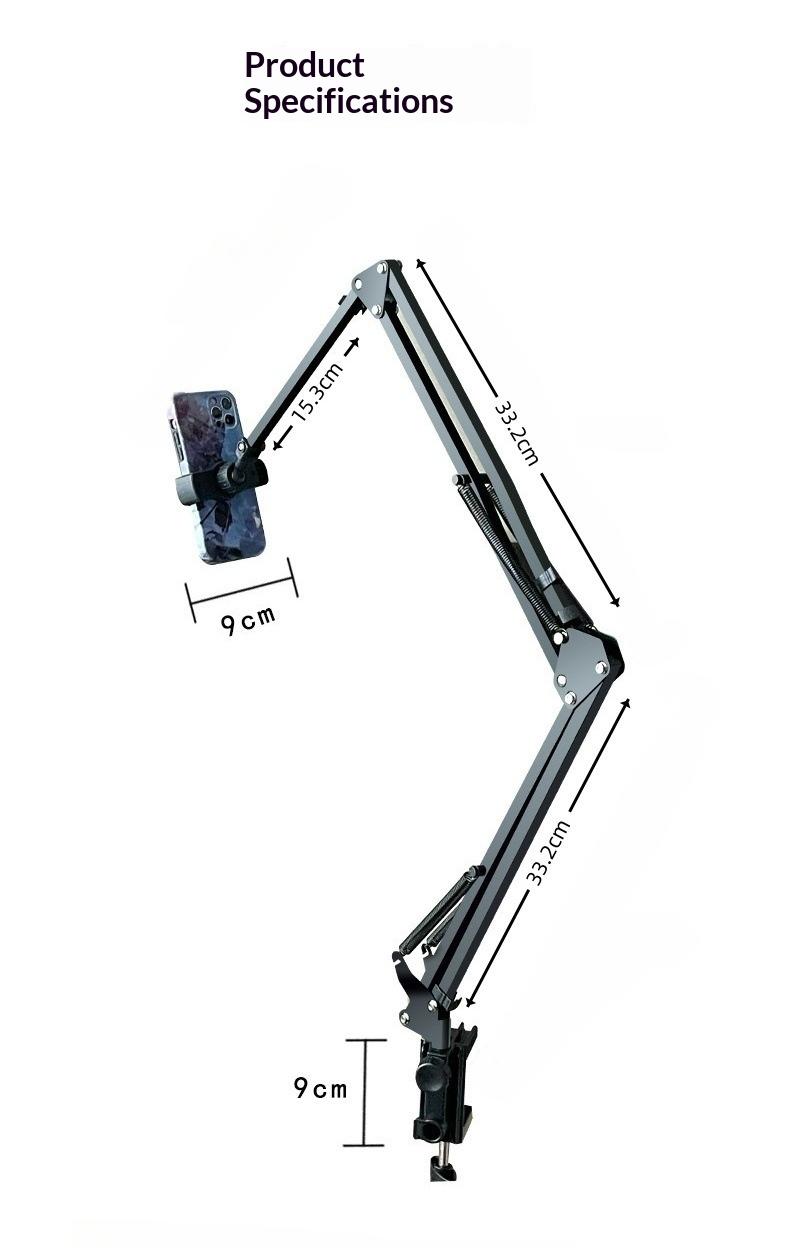 Insert-type bedside lazy bracket, mobile phone tablet bracket, adjustable, no punching, bed chasing mobile phone bracket