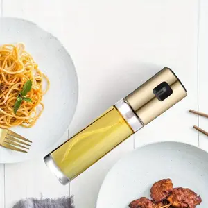 Kitchen Push Type Spray Olive Oil Sprayer Bottle Pump Oil Pot Leak-proof Grill BBQ Sprayer Oil Dispenser BBQ Gravy Boats Tools