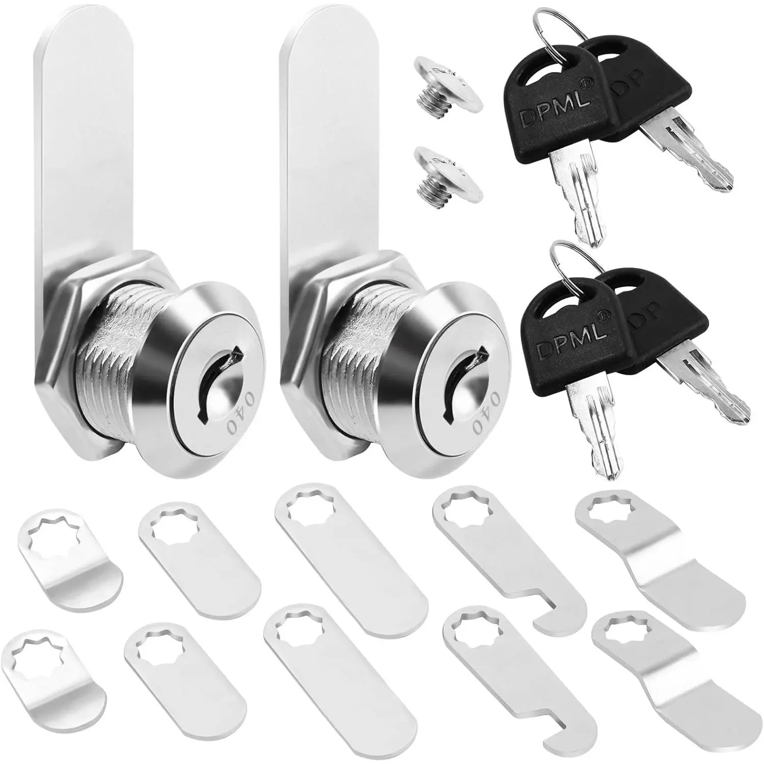 5/8'' Alloy Keyed Cam Locks with Keys, for Mailboxes/RVs, Toolbox (2 Pack), Keyed Locks