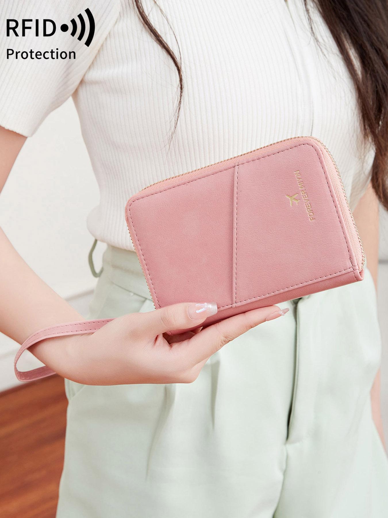 Solid Color Passport Case, Passport Wallet, Multi-functional Zipper Travel Card Holder, RFID Blocking Card Holder, Fashion Travel Accessories, Travel Essentials