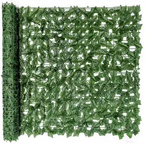 Privacy Fence Screen Artificial Ivy Grass Wall Screen 120x40 in Balcony Fence Privacy Screen Faux Vines Green Backdrop Fake Ivy Wall Panels Hedge Fence for Patio,Garden, Backyard Indoor Outdoor deocr