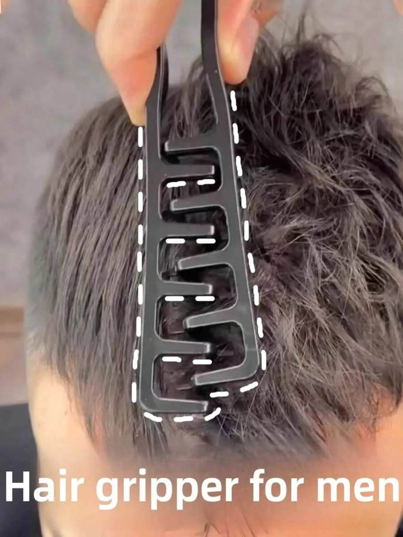 Men’s Volumizing Wide-Tooth 3D Styling Comb, Root-Lifting Hair Pick, Non-Slip Abs Handle, Multi-Use for Fluffing, Separating Curls, Daily Styling