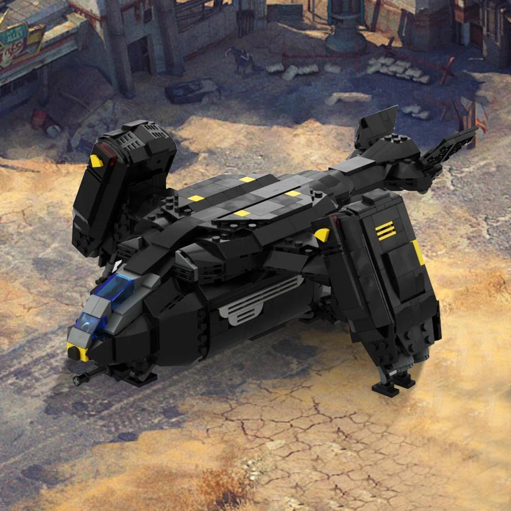 Gobricks MOC Helldivers 2 Super Destroyer Bricks Model EX Emancipator Exosuit Building Blocks Pelican-1 Shuttle DIY Assemble Toy