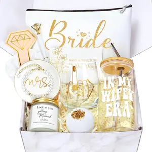 Bridal Shower Gifts for Bride To Be Unique Gift Box for Bachelorette Party Engagement Wedding Presents Set for Women Her Wifey Future Mrs