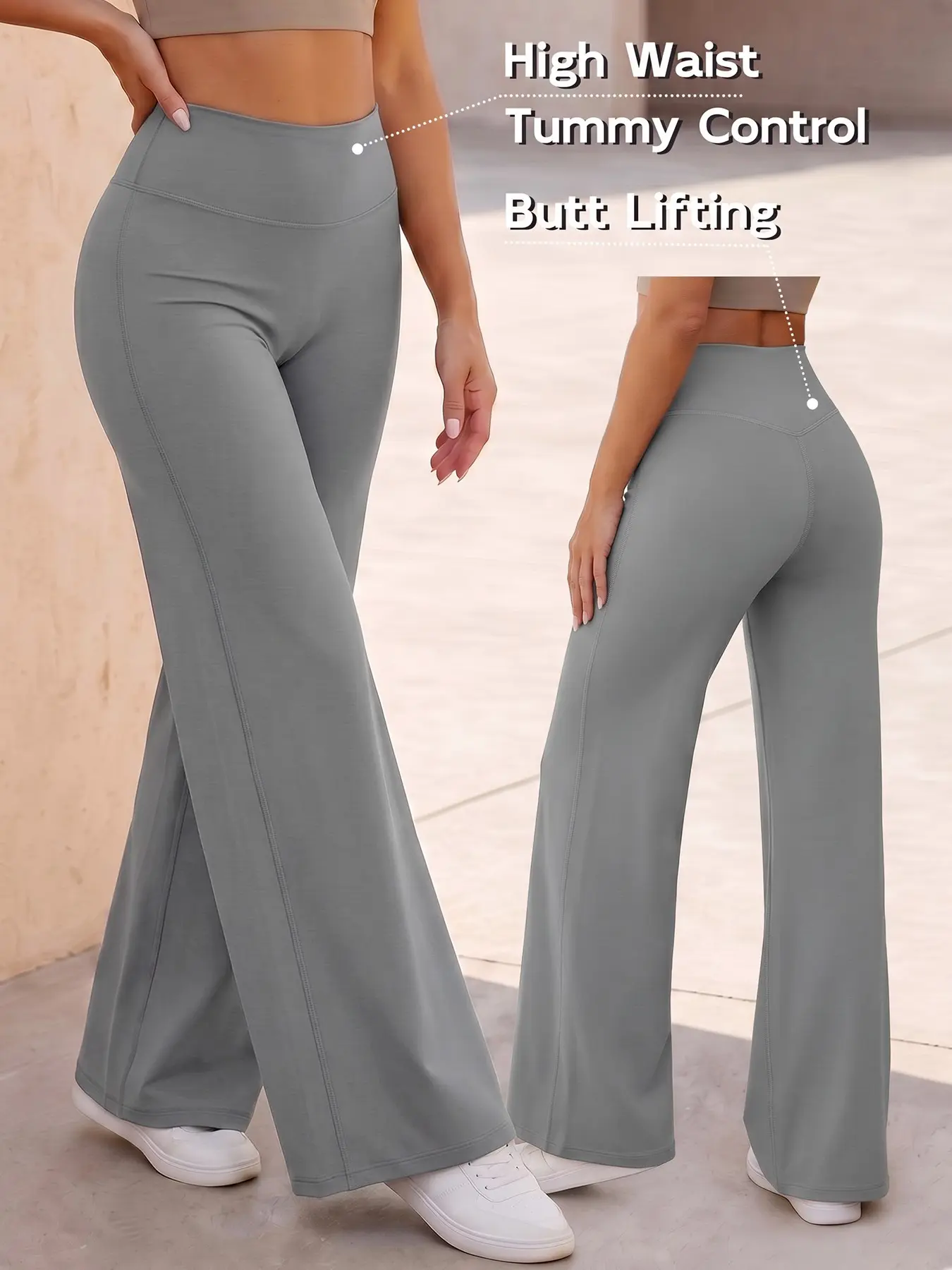 Women's Fall Winter Sporty Straight-Leg Pants, Fitted Waist Slimming Yoga Workout Pants, Running Fitness Nineshot Pants, Knitted Sports Pants, Active Pants