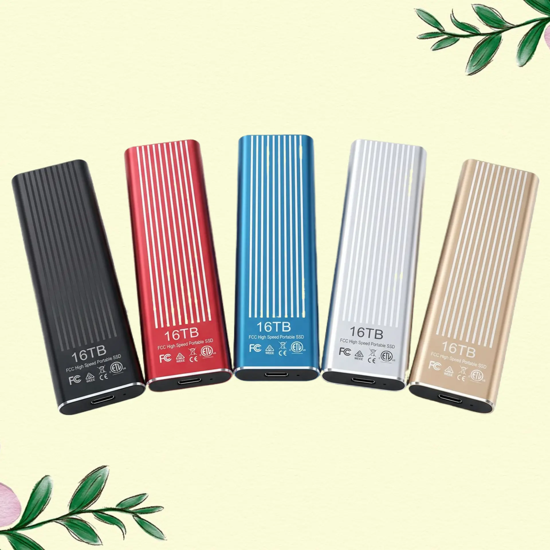 Metal Shell Portable External SSD 500G-12TB High Speed Storage Drive For Phone Computer Space Expansion