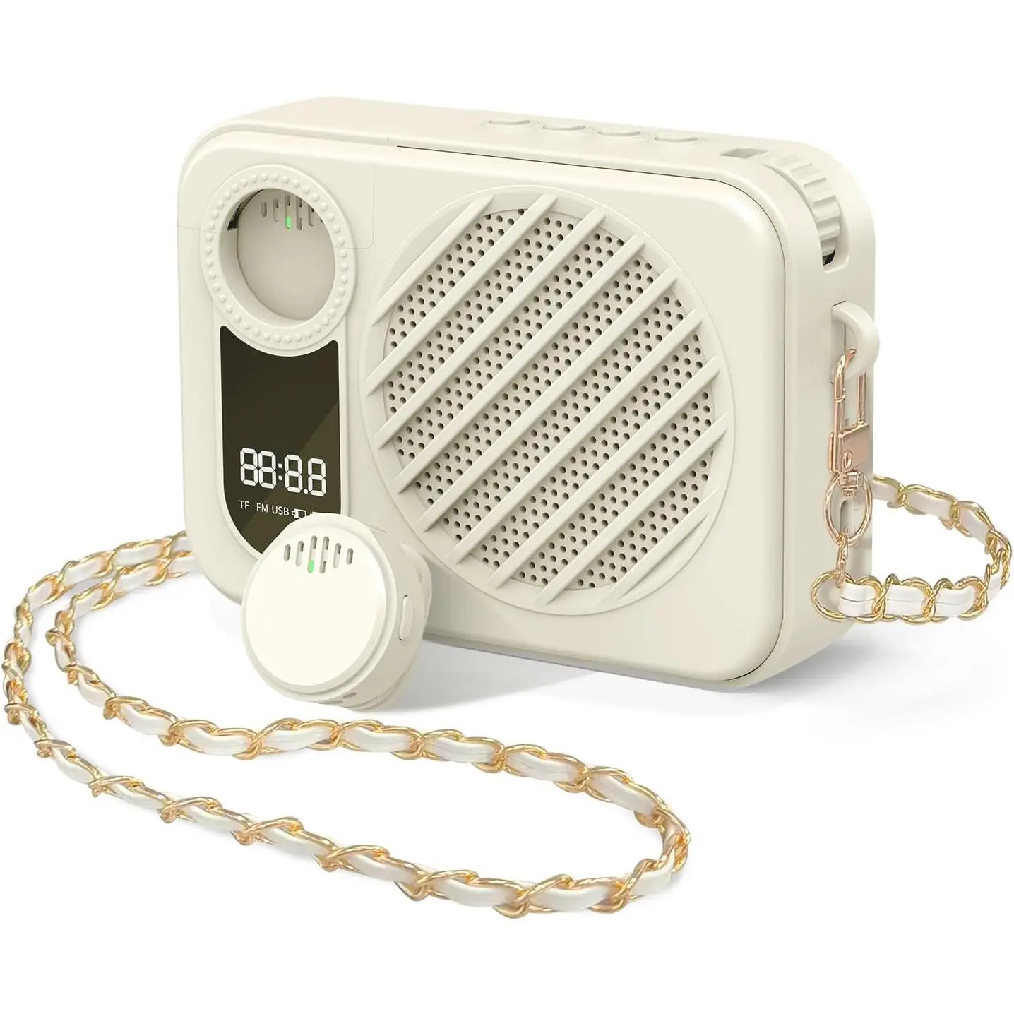 Voice Amplifier for Teacher with   Lapel Microphone, Portable Integrated Storage and Charge Design, 20W  Personal Megaphone Speaker for Classroom, Tour Guide,