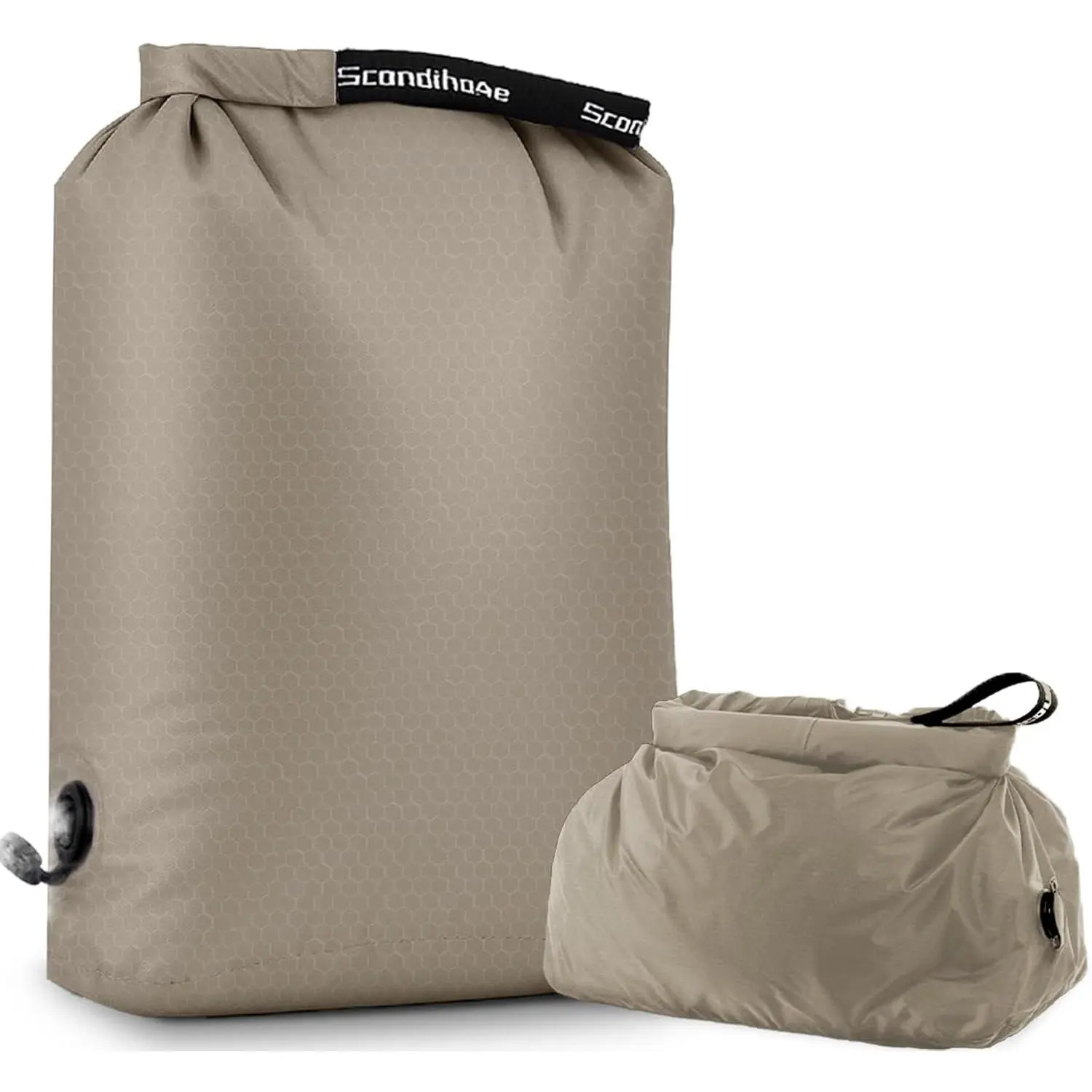 Travel Laundry Bag, Pump-Free Vacuum Compression Dirty Clothes Bag, Medium Reusable Waterproof & Washable Laundry Bag, Wet and Dry Bag, Ideal for Suitcases, Laundromats (1 Pack) Gray