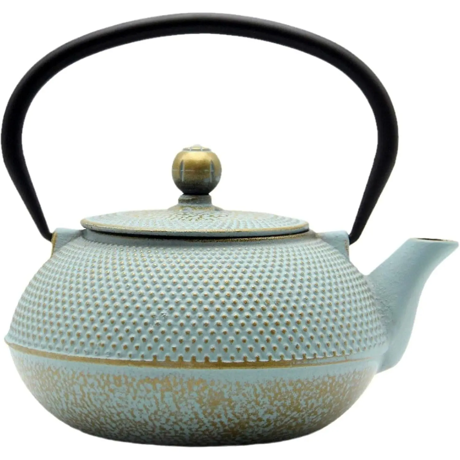 30.4oz Small Cast Iron Teapot, Tea Kettle for Stovetop Safe, Tea Pot with Stainless Steel Infuser for Loose Tea, Japanese Tetsubin Coated with Enameled Interior(900ml)