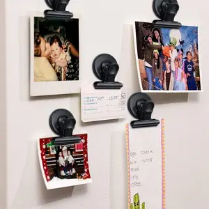12count Fridge Magnets Refrigerator Magnets Magnetic Clips Heavy Duty Detailed List Display Paper Fasteners on Home& Office& Teaching (Black, 12)