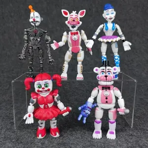 2026NEW 1-6Pcs/Set FNAF Toy Bear Figurine Sisters Edition, 5 models, 5 generations, assembled toy bear figurine doll ornaments