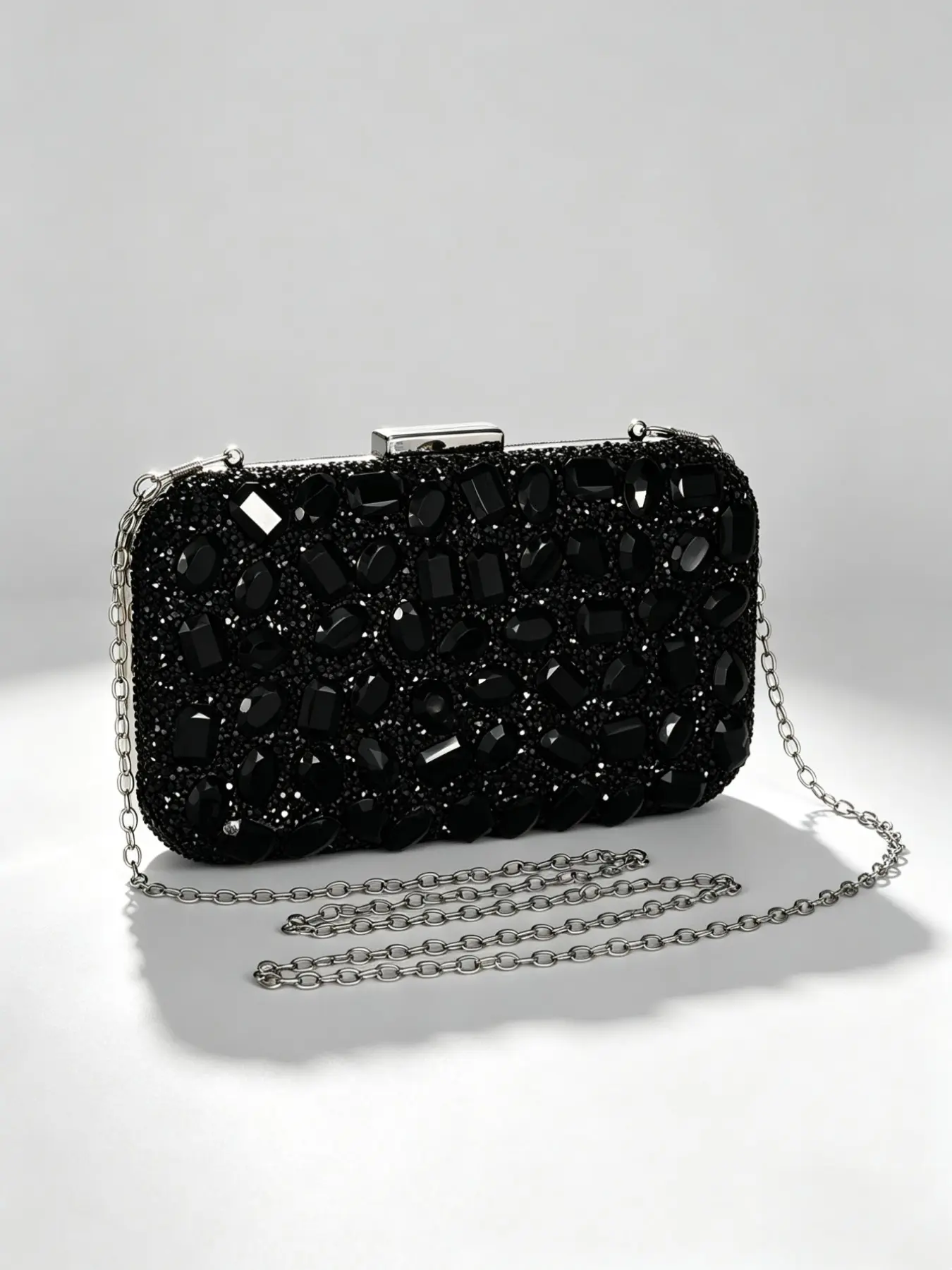 New Sparkling Bag with Rhinestones, Elegant Velvet Evening Dinner Bag, Lightweight Luxury Wedding Party Dress Bag for Women
